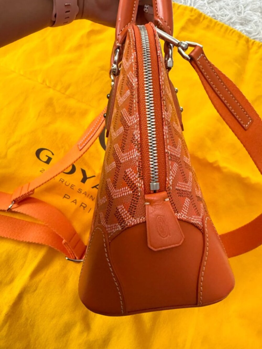 GOYARD Goyardine Mini Vendome in Orange - Picture 11 of 14